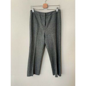 Michel Rene Women's Sz M Wool Blend Herringbone Straight Leg Dress Pants